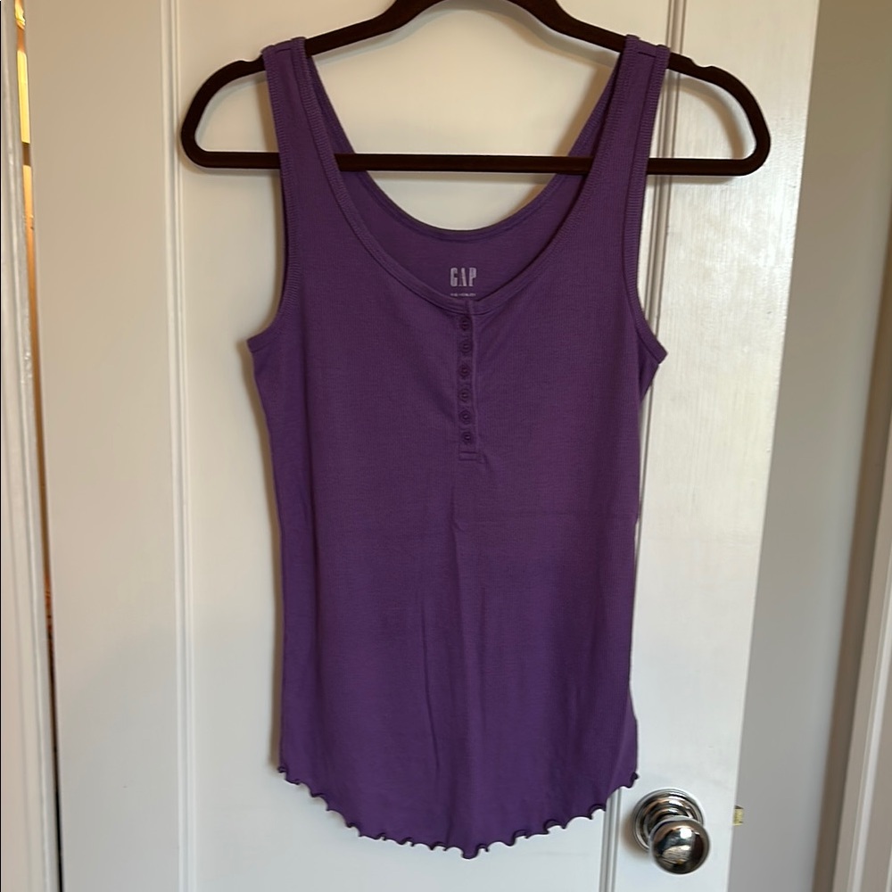 GAP Purple Fitted Sleeveless Tank Top